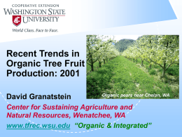 Recent Trends in Organic Tree Fruit Production