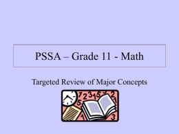 PSSA – Grade 11