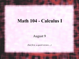 Calculus for the Natural Sciences
