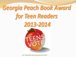Georgia Peach Book Award Nominees 2010-2011