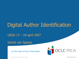 Digital Author Identification