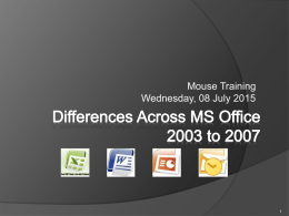 Differences Across 2003 to 2007