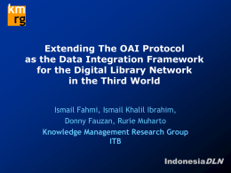OAI Protocol Implementation on Indonesia Digital Library