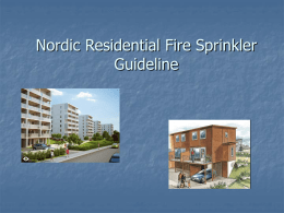 Nordic Residential Fire Sprinkler Guideline