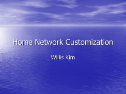 Home network customization