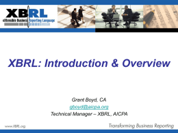 XBRL - Introduction and Overview