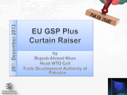 EU Autonomous Trade Preference Scheme for Pakistan