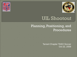UIL Shootout - TASO TARRANT SOCCER