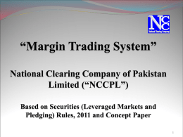MTS Presentation - The Karachi Stock Exchange