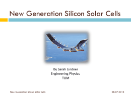 New Generation Solar Cells