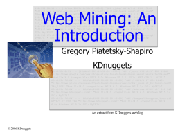 Web Mining: Introduction
