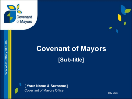 Covenant of Mayors presentation
