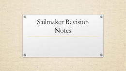Sailmaker Revision Notes - Peterhead Academy English