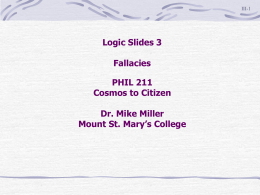 Logic Slides 3 - Mount St. Mary's University