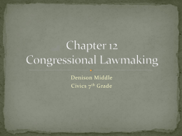 Congressional Lawmaking