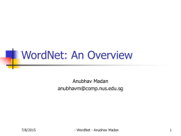 WordNet: An Overview
