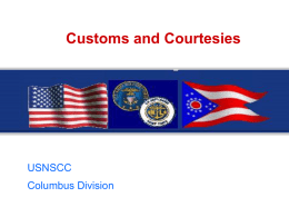 Customs and Courtesies - USNSCC