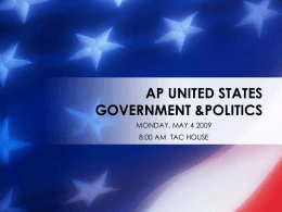 AP UNITED STATES GOVERNMENT &POLITICS