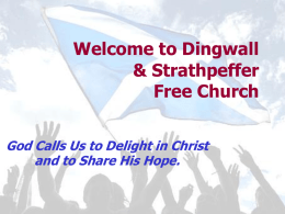 Welcome to Dingwall Free Church
