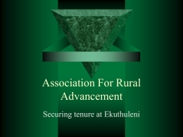 Association For Rural Advancement