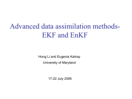 Data Assimilation: Data assimilation seeks to characterize