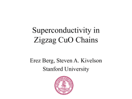 Superconductivity in 1D - University of British Columbia