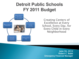 Detroit Public Schools FY 2010
