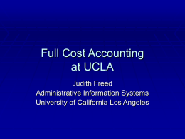 Full Cost Accounting at UCLA - University of California