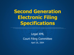 2nd Generation Electronic Filing Specifications