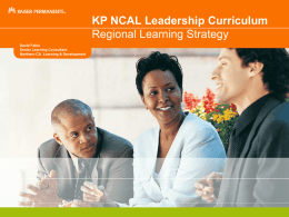 NCAL Leadership Core Curriculum - David Paul Fabie