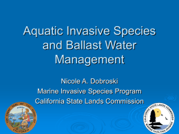 Aquatic Invasive Species and Ballast Water