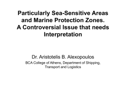 Particularly Sea-Sensitive Areas and Marine Protection