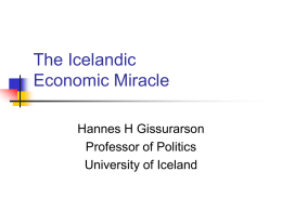 The Icelandic Economic Miracle