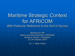 Maritime Strategic Context for AFRICOM With Particular