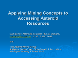 Mining Concepts for Accessing Asteroid Resources