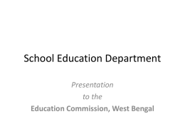 School Education Department - Westbengal Education Commission