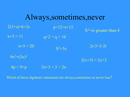 Always,sometimes,never
