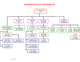 ORGANIZATION CHART OF CSTE/S.E.RLY./GRC As on 13-07-2006