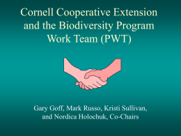 Cornell Cooperative Extension and the Biodiversity Program