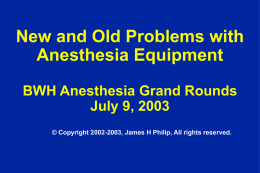 Anesthesia Machine Checkout Advanced Course