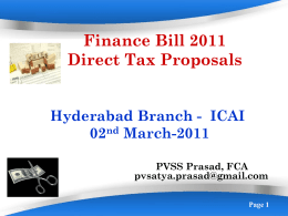 Tax Rates - Hyderabad Branch of SIRC of ICAI