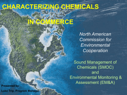 Sound Management of Chemicals (SMOC) & Environmental