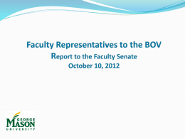 From the BOV Bylaws - George Mason University