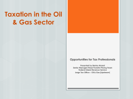 Taxation in the Oil & Gas Sector