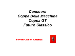 Concours Coppa Bella Macchina Coppa GT