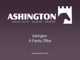 Ashington pitch - Home - Family Business Australia
