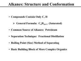 Alkanes: Structure and Conformation