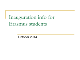 Erasmus student’s meeting - Praktyki Erasmus WPIA UW