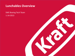 Lunchables Overview - uwboeingteam2013 | Welcome to UW