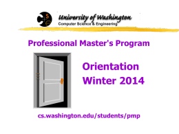 Professional Master's Program
